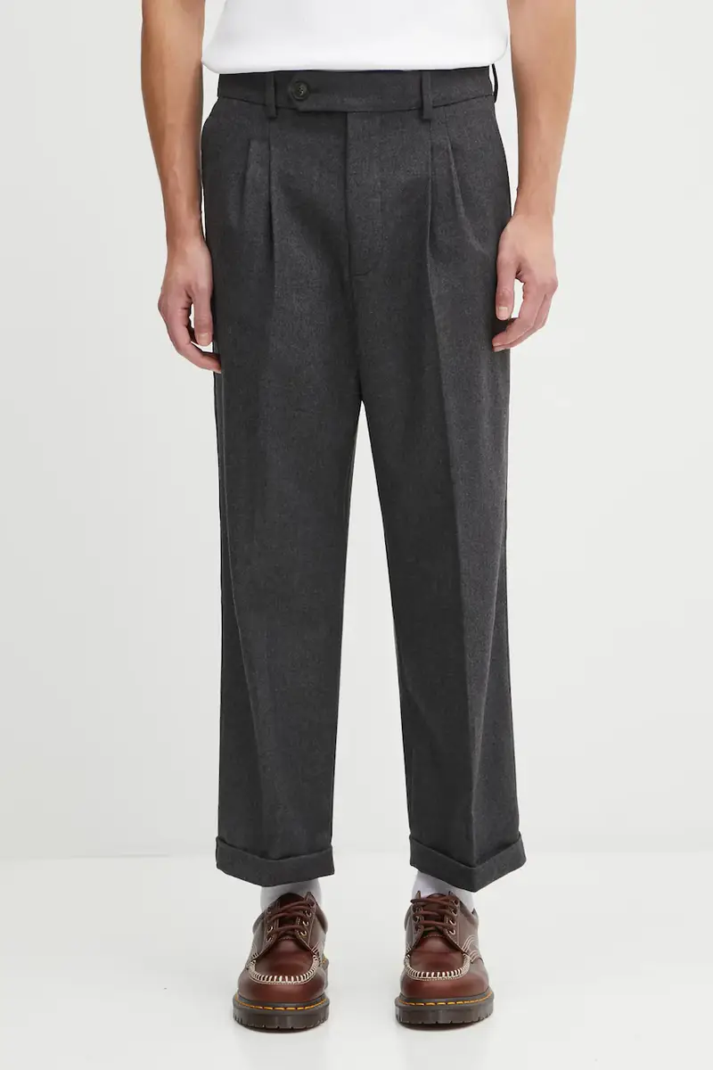 pantaloni con lana Le Pantalon Plis Cropped colore grigio I.BP192.WV008