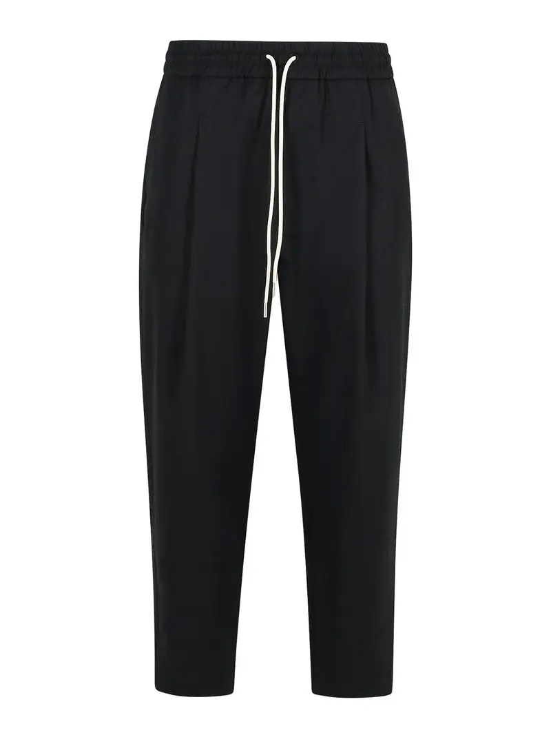 Pantaloni di cotone nero jogger