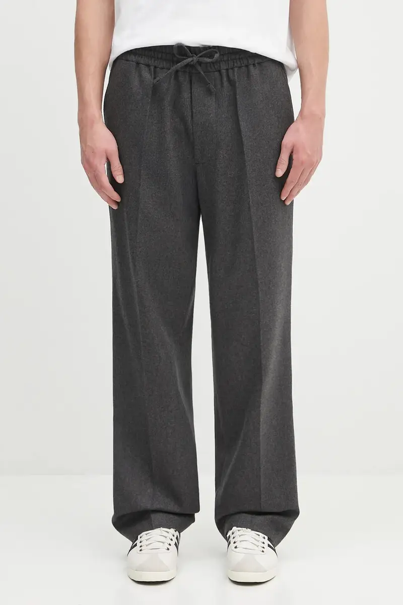 pantaloni in lana Le Pantalon ...lastiquE Flanelle uomo colore grigio H.BP191.WV008