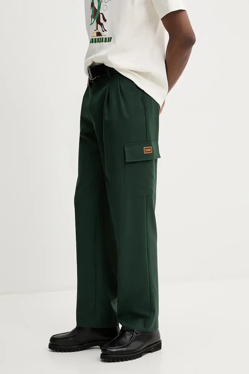 pantaloni in misto lana Le Pantalon Cargo Laine colore verde G-BP148-PL127-FGN