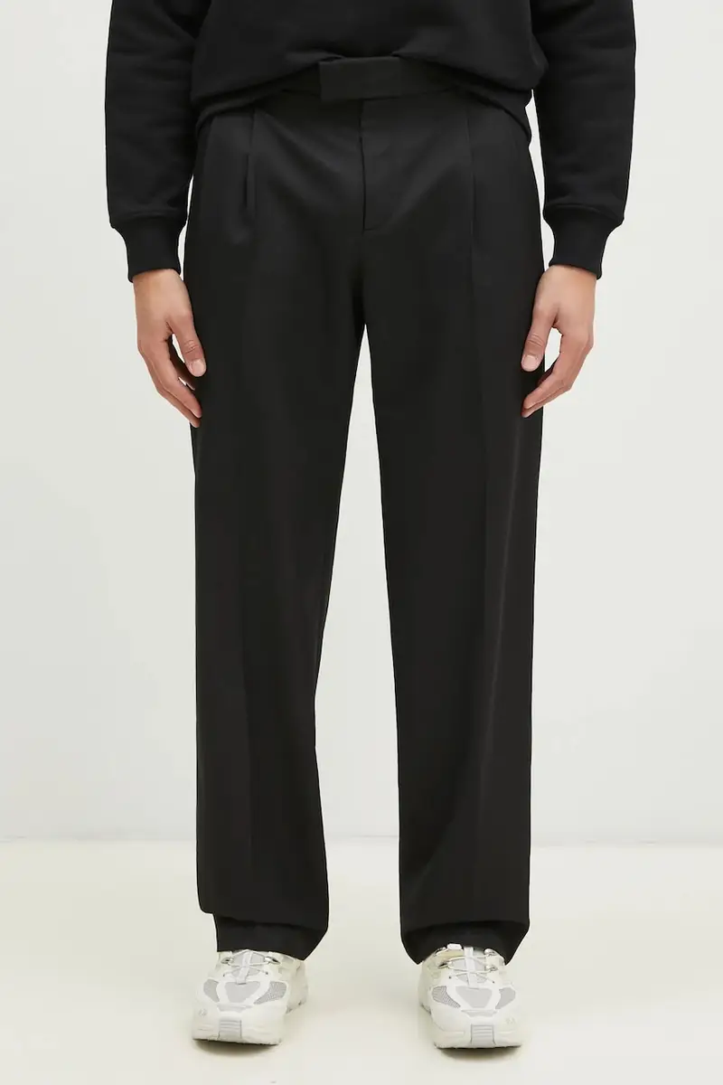 pantaloni in misto lana Le Pantalon Golfeur colore nero PERM-BP165-PL127-BL