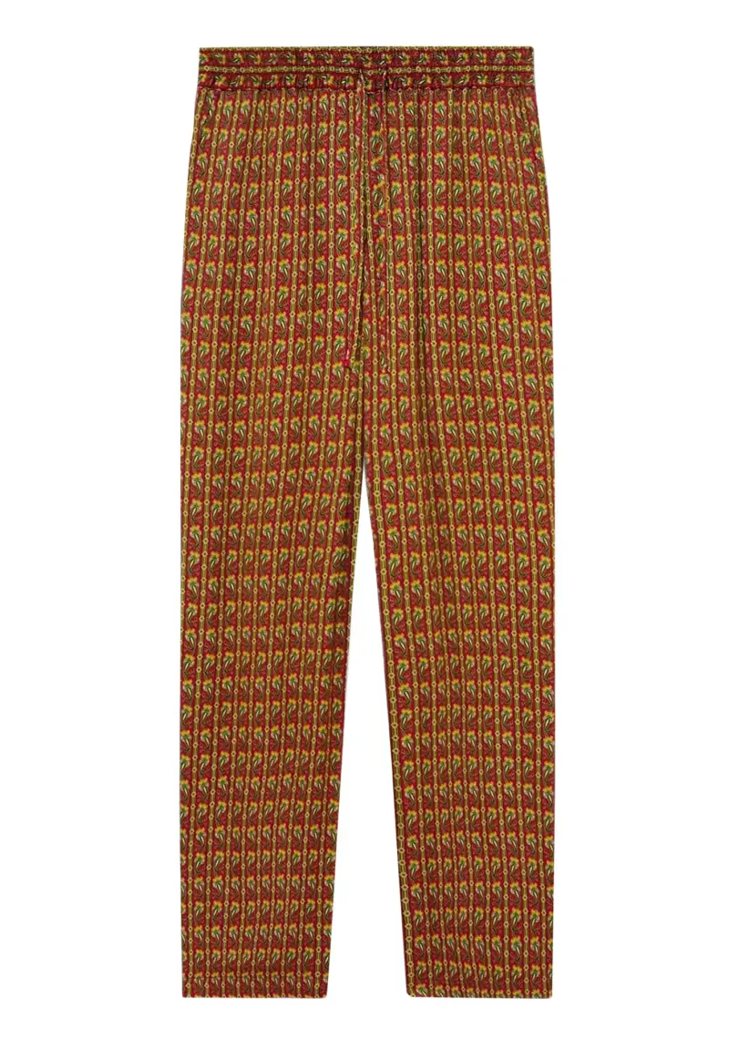 Drôle de Monsieur Pantaloni in Stampa Vivace ROSSO