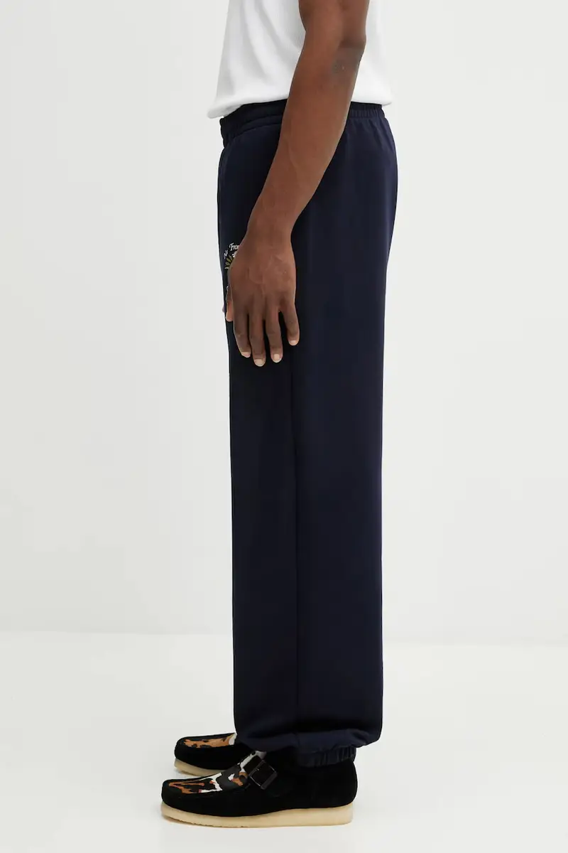 Drole De Monsieur Pantaloni tuta in cotone blu navy miniatura 2