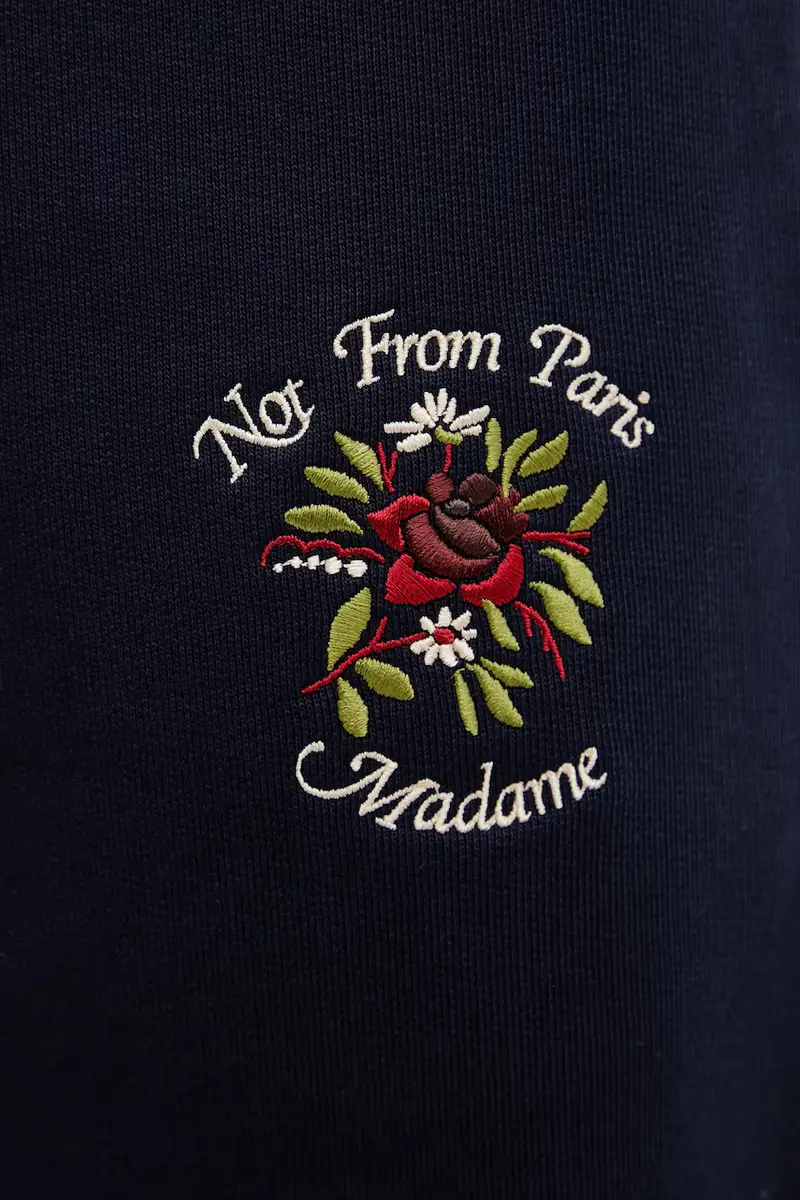 Drole De Monsieur Pantaloni tuta in cotone blu navy miniatura 4