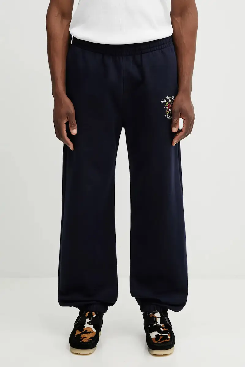 Drole De Monsieur Pantaloni tuta in cotone blu navy