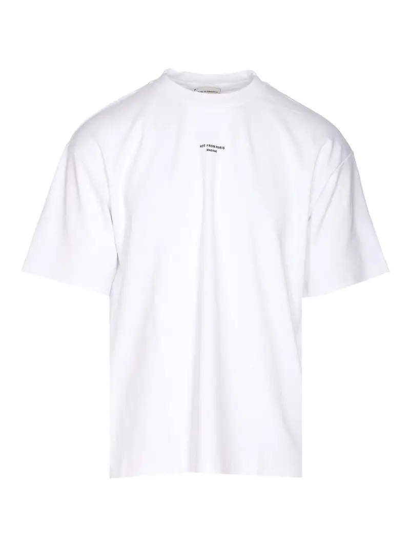 Slogan bianco a le maglietta