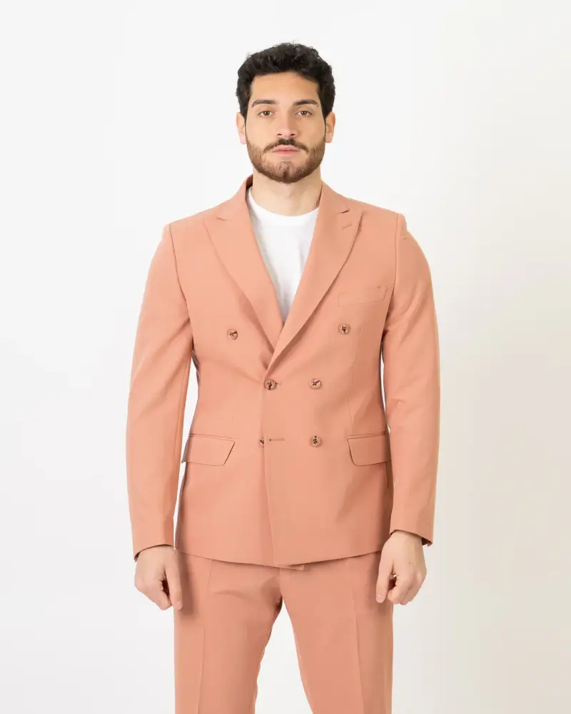 Abito Doppiopetto Rosa miniatura 2