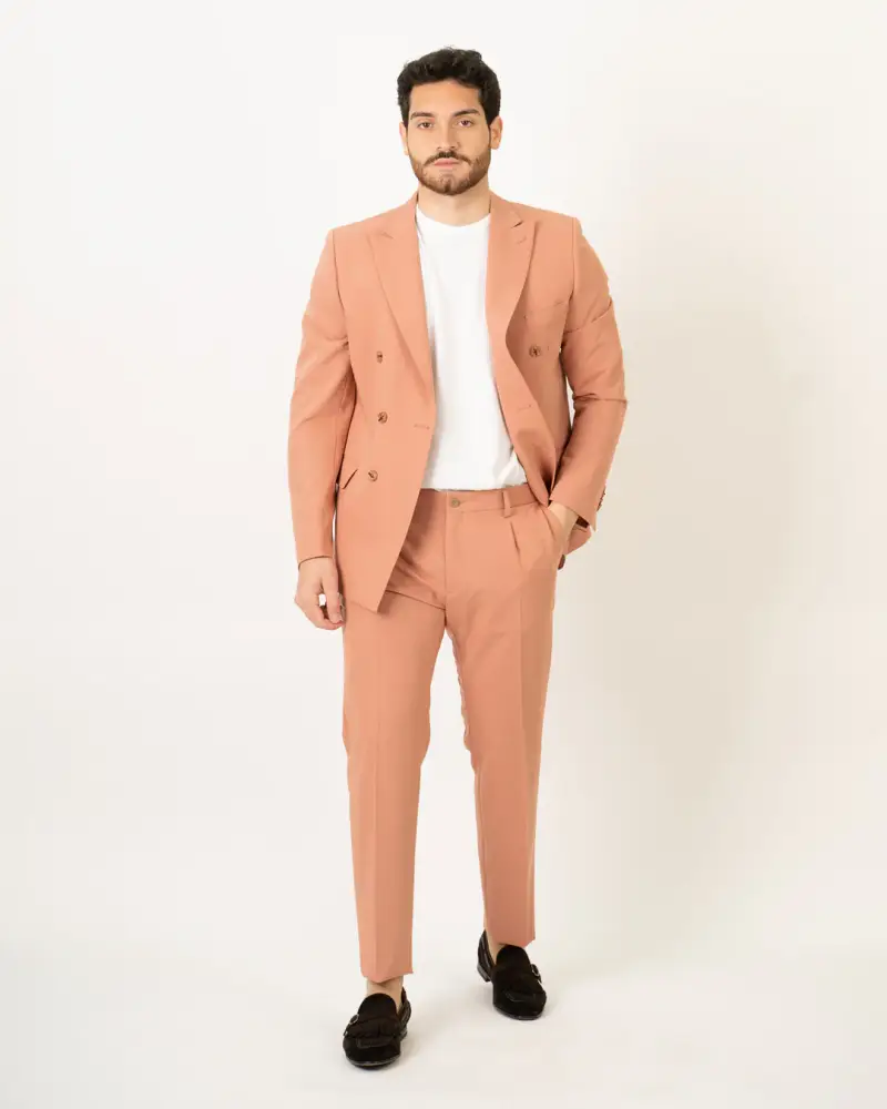 Abito Doppiopetto Rosa miniatura 3