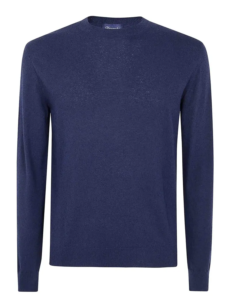 Maglie a collo rotondo a maniche lunghe Blu