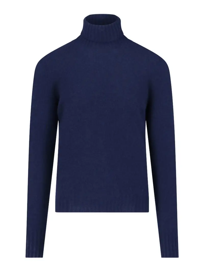 Maglione A Collo Alto Blu