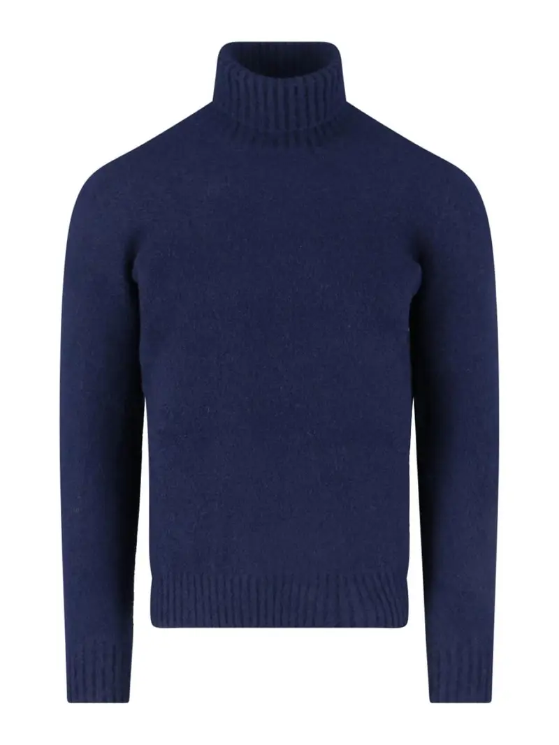 Maglione A Collo Alto Blu