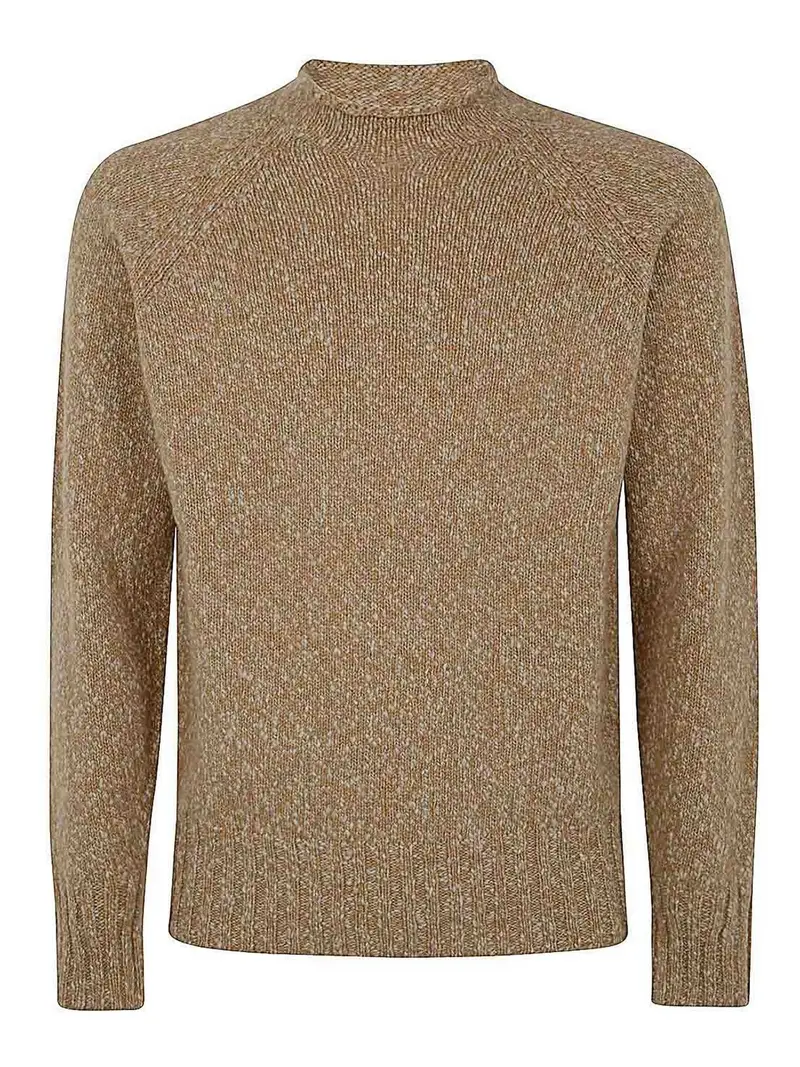 Maglione a collo alto con collo alto Marrone