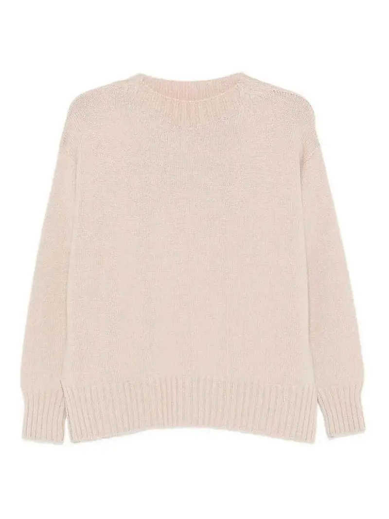 Maglione girocollo a maniche lunghe Beige