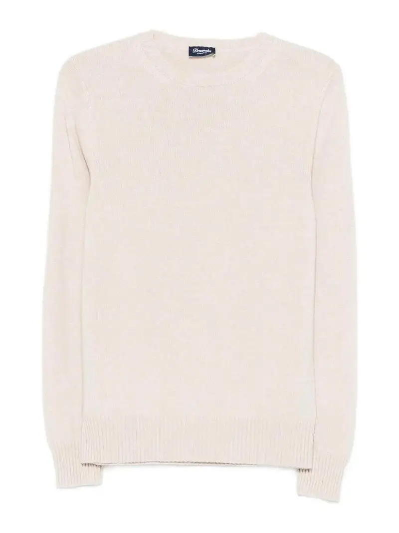 Maglione girocollo a maniche lunghe Bianco