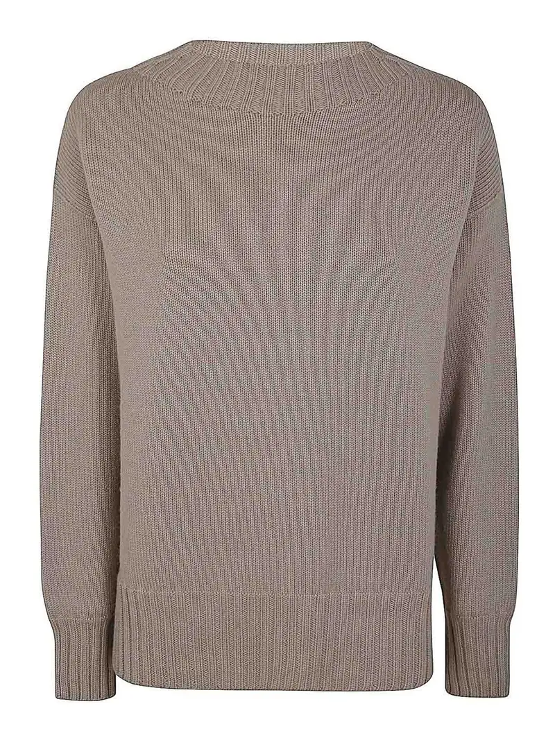 Maglione oversize girocollo a maniche lunghe Grigio