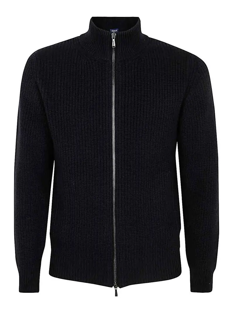 Pullover con mezza zip Blu