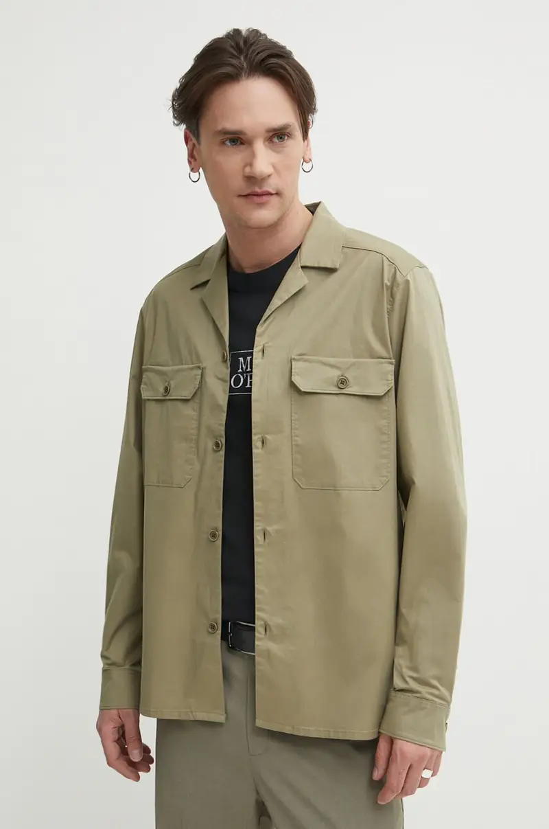 camicia HALLEK uomo colore verde 122097 47363