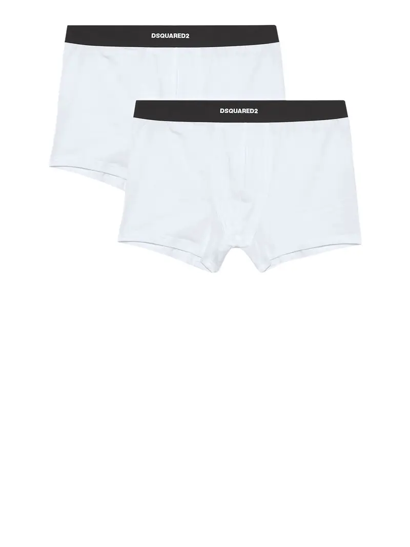 boxer dsquared2 twin pack da uomo - bianco