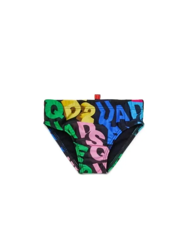 costume da bagno slip infant multicolor con logo 3d