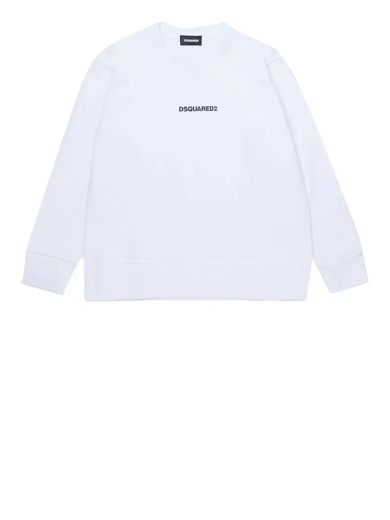 felpa dsquared2 da bambino - bianco
