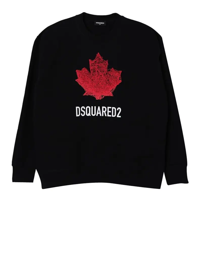 felpa dsquared2 da bambino - nero