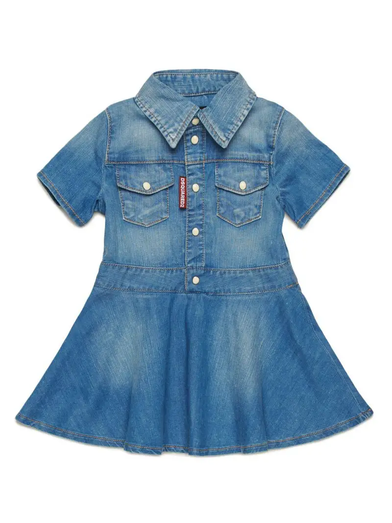 Abito denim neonata svasato