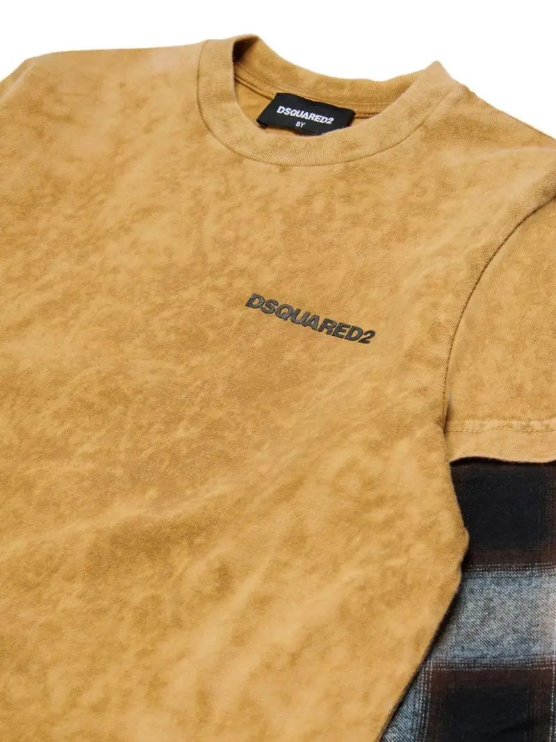 Camicia conSstampa e Logo Marrone miniatura 2