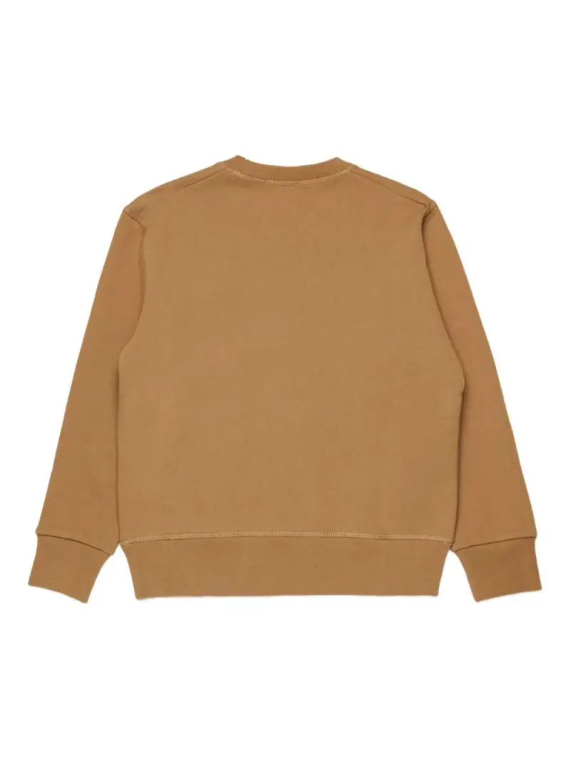 Felpa con Ricamo Marrone miniatura 3