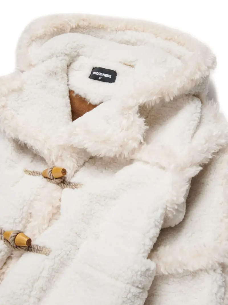 Giacca in Shearling con Logo Milk miniatura 3