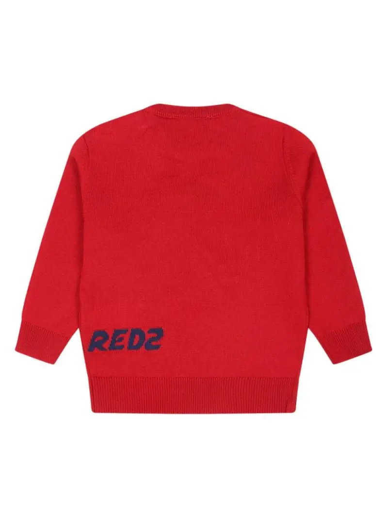 Maglia rossa neonato logo ricamato Rosso miniatura 2