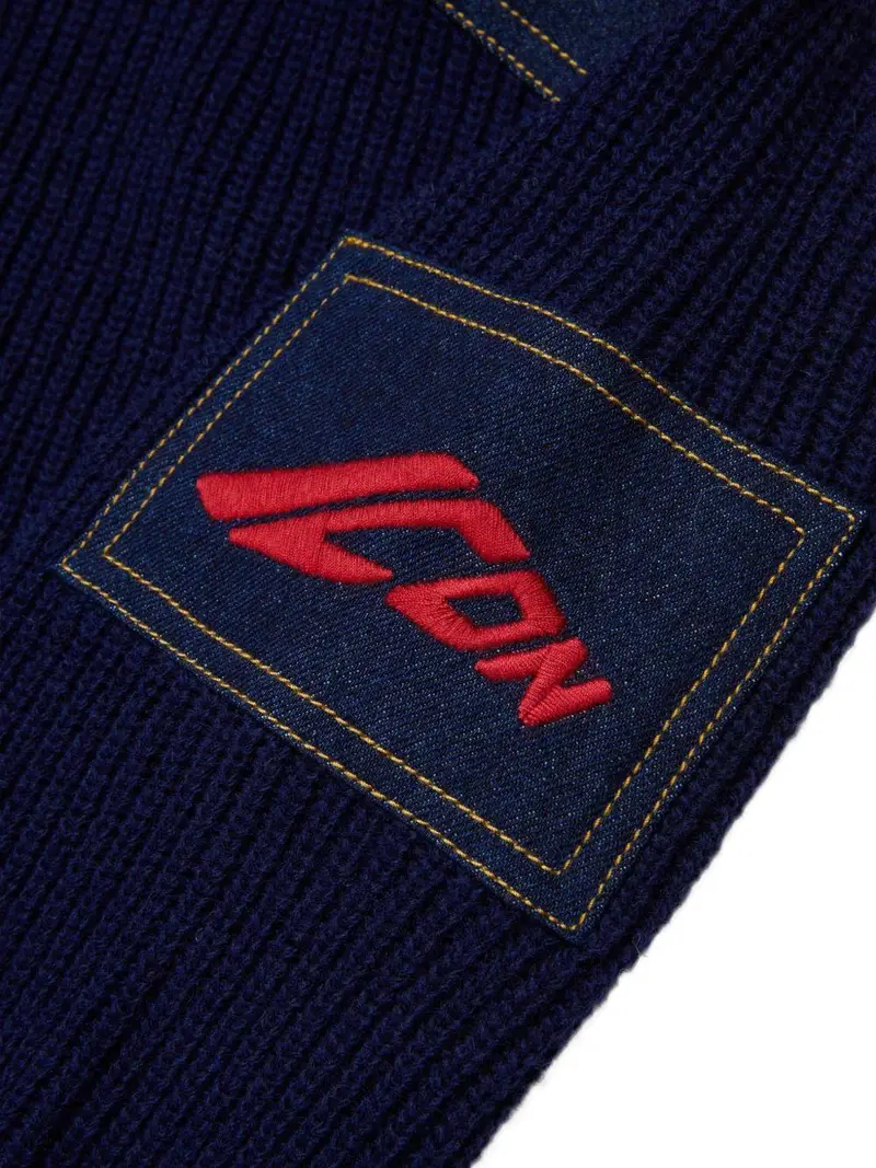 Maglione in Lana con Logo Laterale Nero miniatura 3