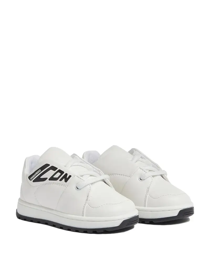 Sneakers icon new generation bianche e nere neonato Bianco miniatura 2