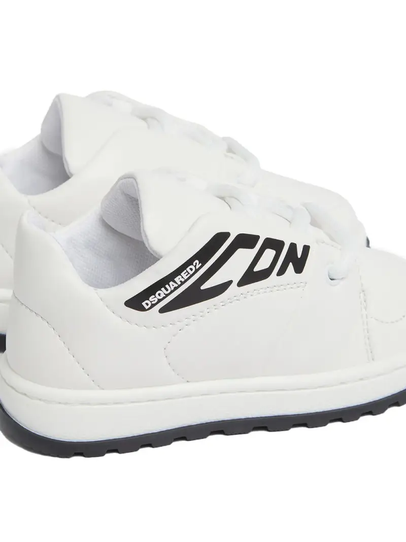 Sneakers icon new generation bianche e nere neonato Bianco miniatura 3