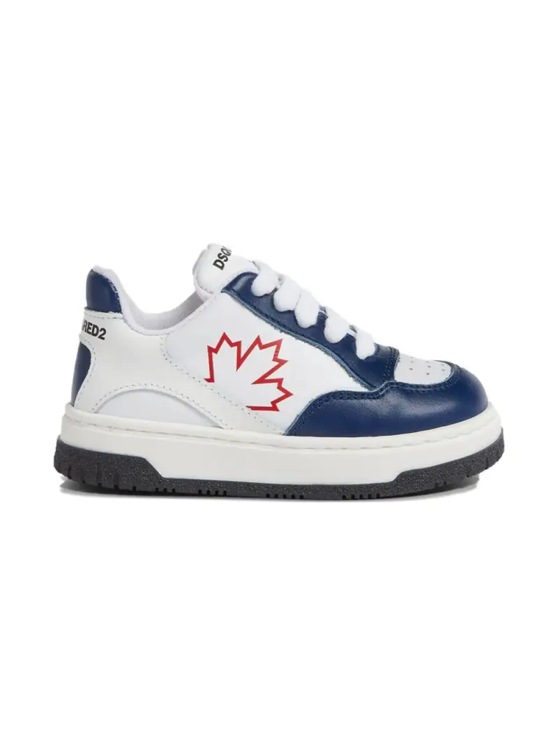 Sneakers neonato bianche/blu Bianco miniatura 2