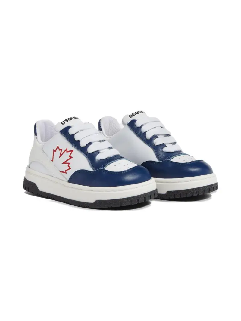 Sneakers neonato bianche/blu Bianco miniatura 3