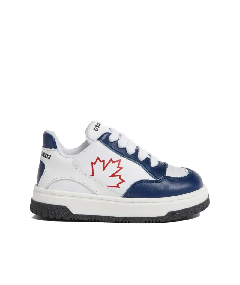 Sneakers neonato bianche/blu Bianco