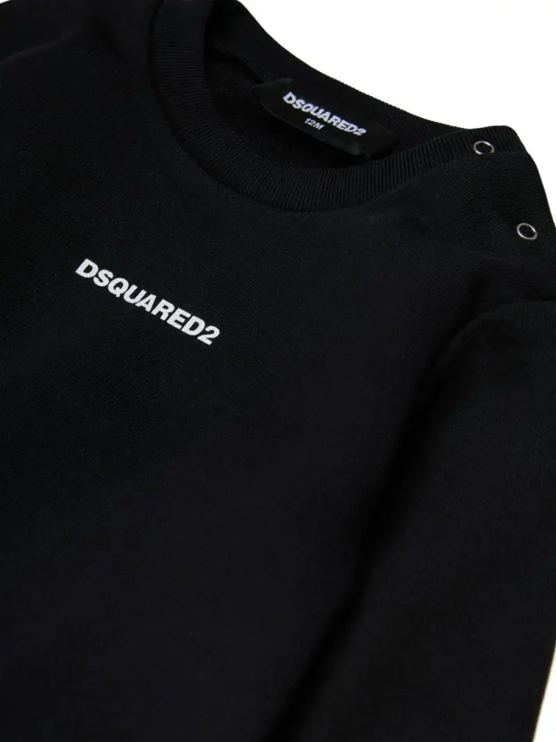 Tuta Sportiva Nera con Logo Nero miniatura 3