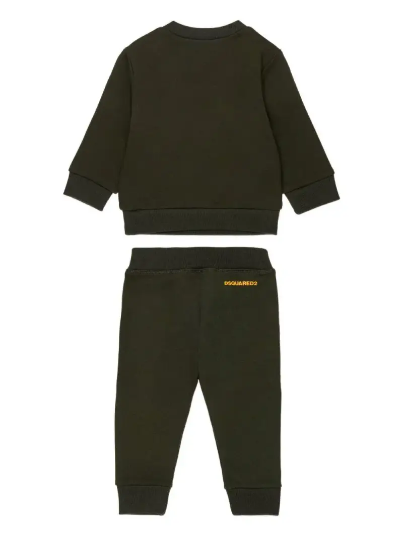 Tuta Sportiva Verde Oliva con Logo miniatura 3