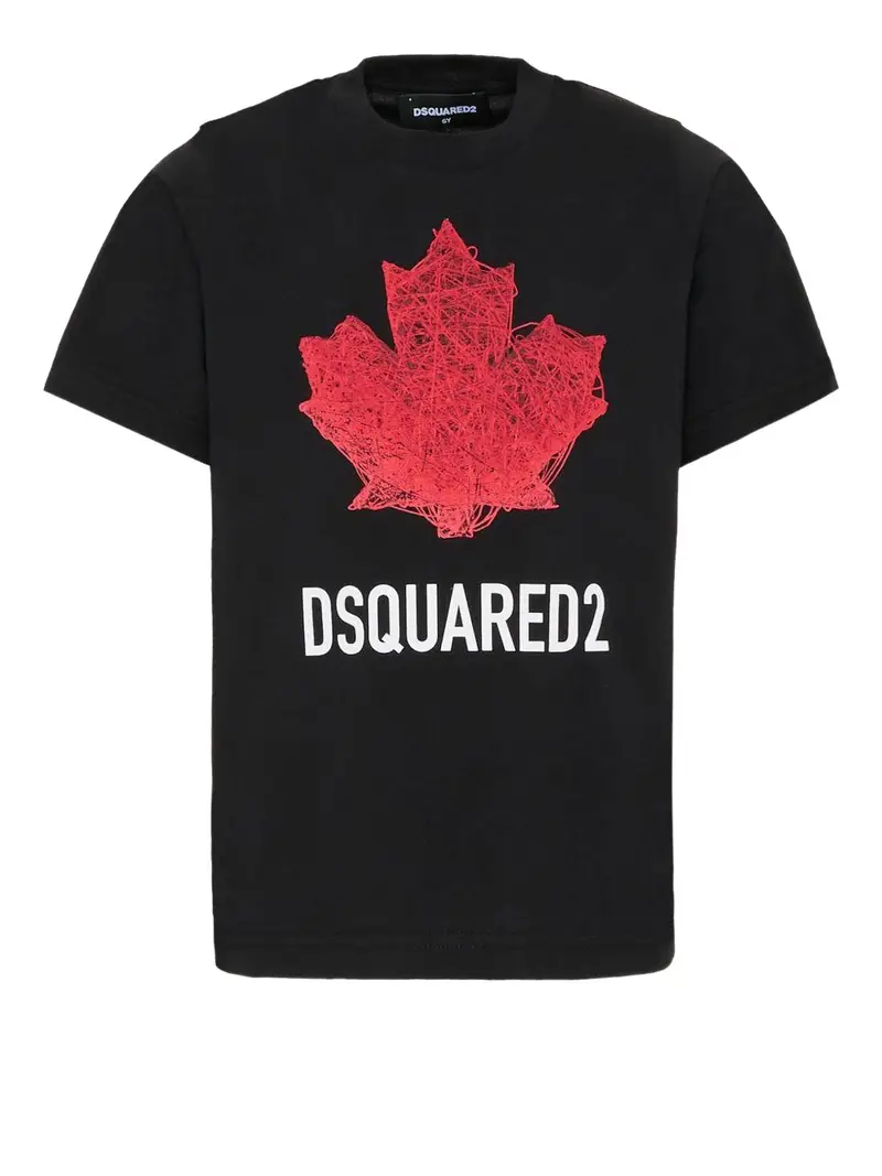 t-shirt dsquared2 da bambino - nero