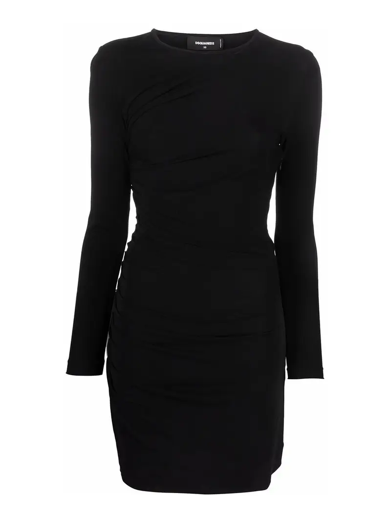 Abito corto attillato Nero