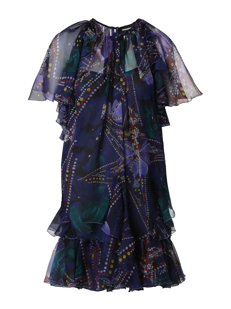 Abito in chiffon Multicolore