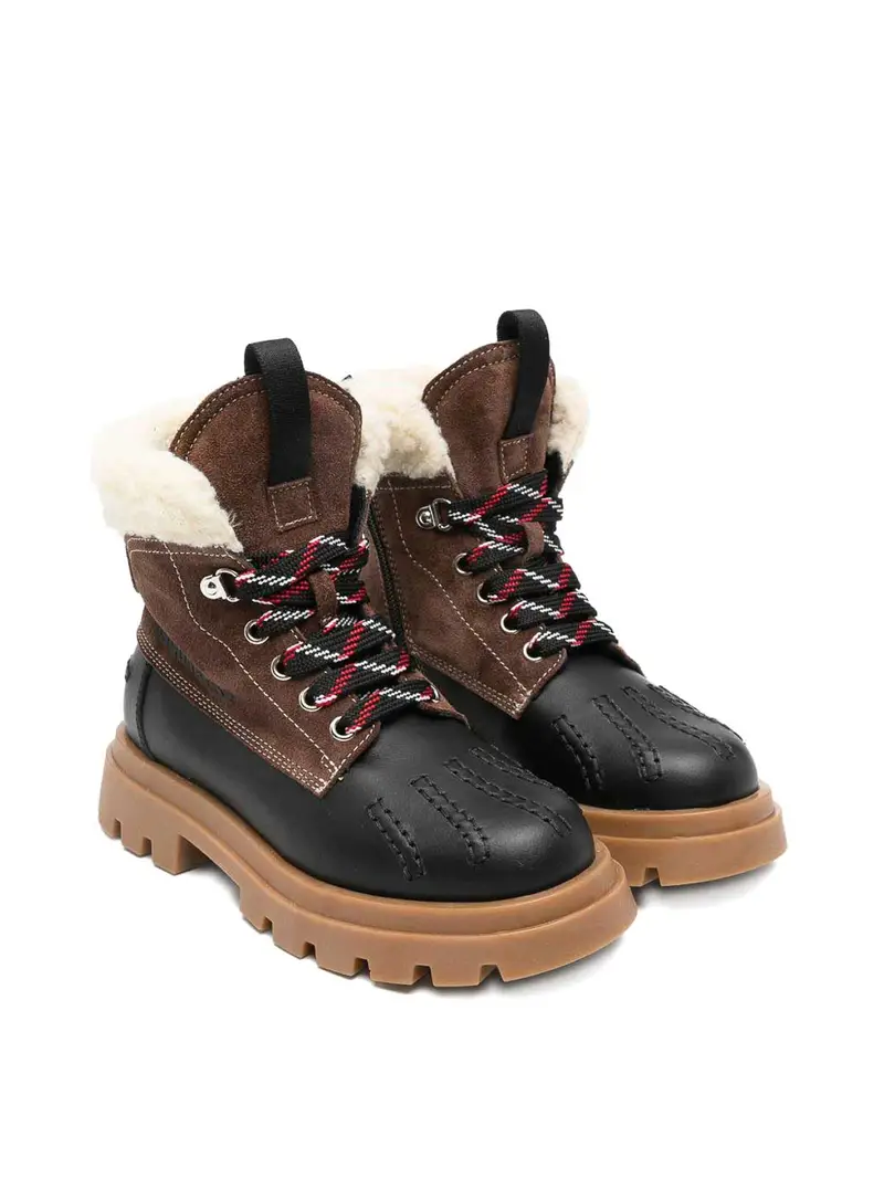 Anfibi Con Pelliccia Sintetica Marrone