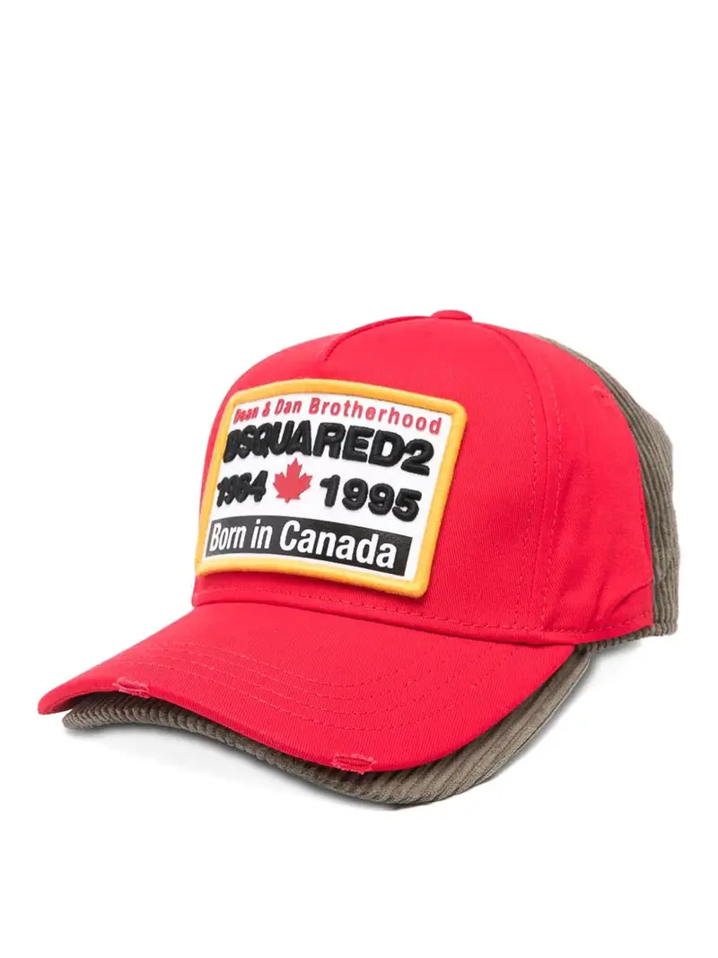 Berretto da baseball con logo Rosso