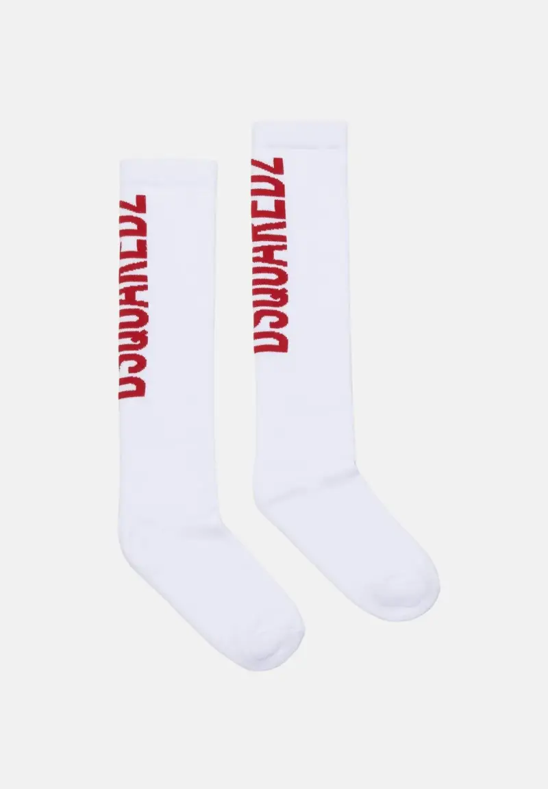 Calzini bianchi per uomo e donna con logo