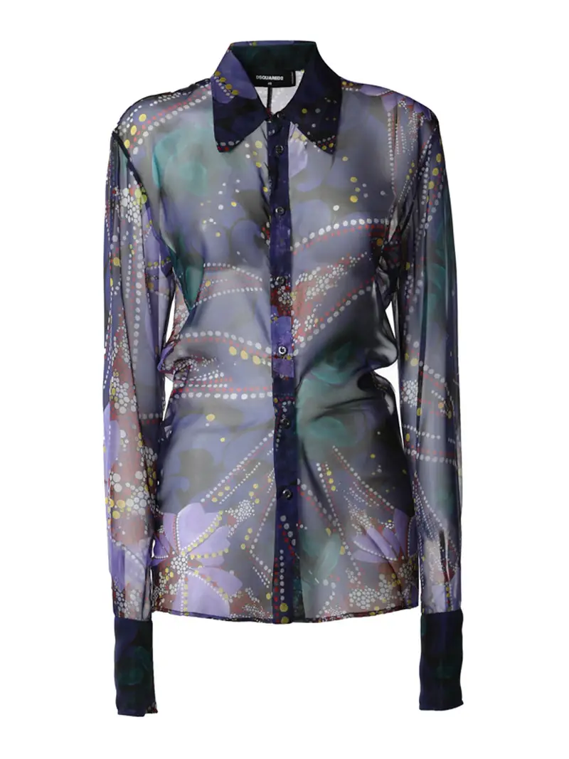 Camicia in chiffon Multicolore