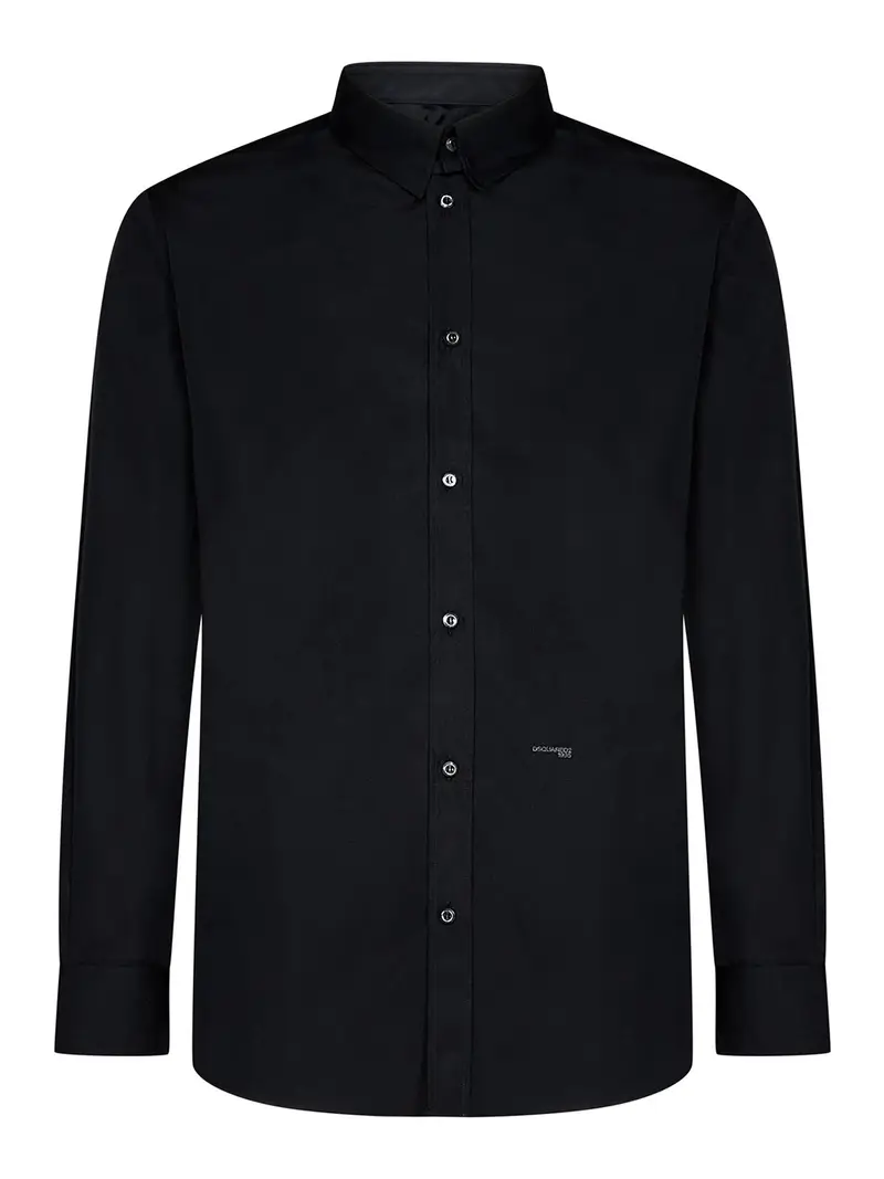 Camicia nera in cotone Nero