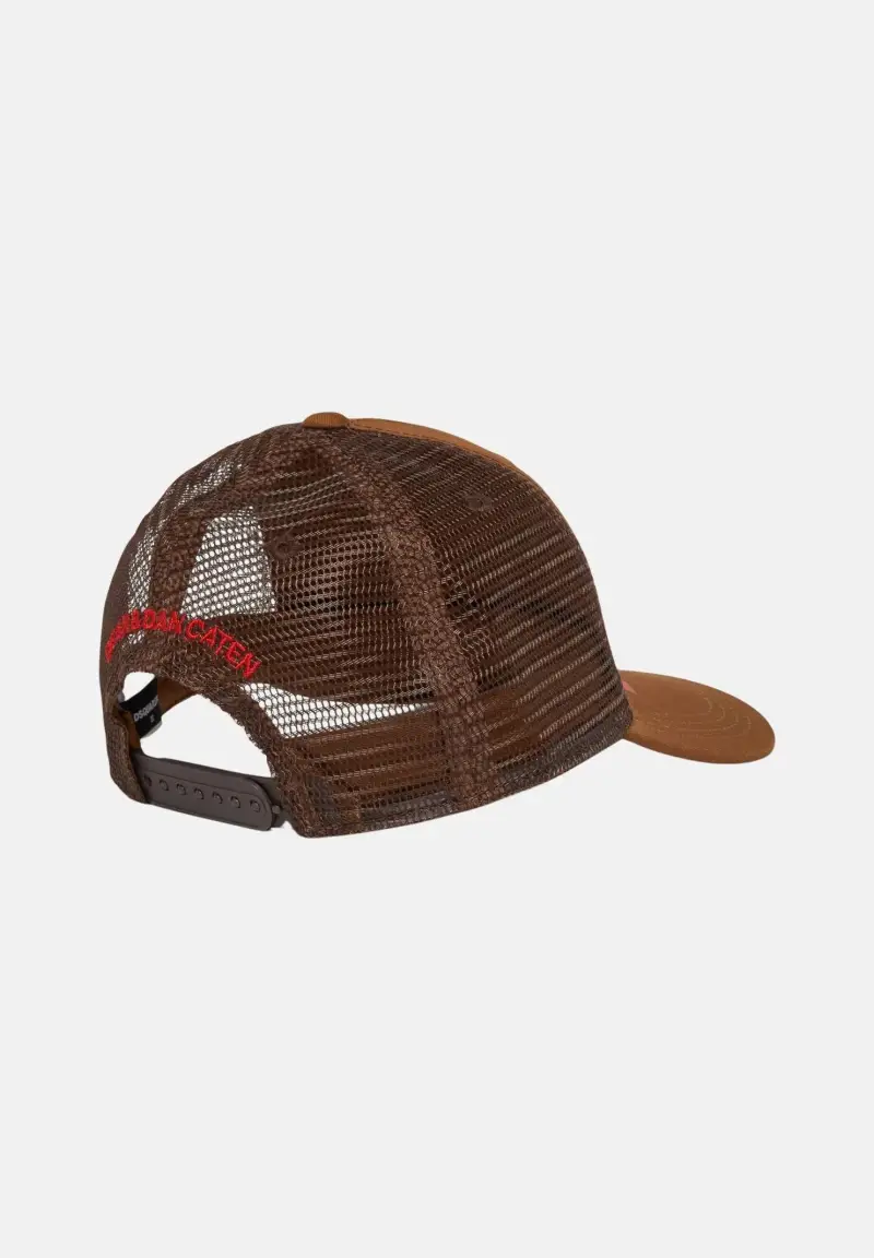 Cappello con visiera cammello per uomo e donna con logo e toppe miniatura 2