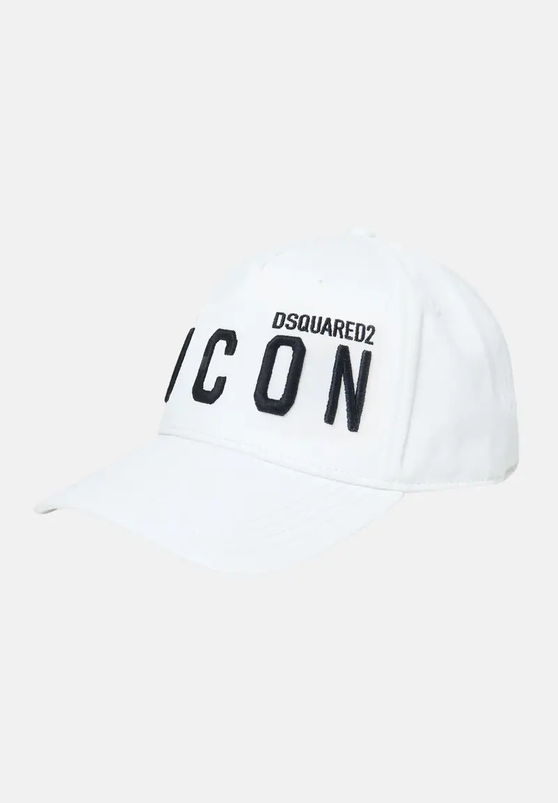 DSQUARED2 Cappello con visiera D2 Icon bianco per uomo e donna