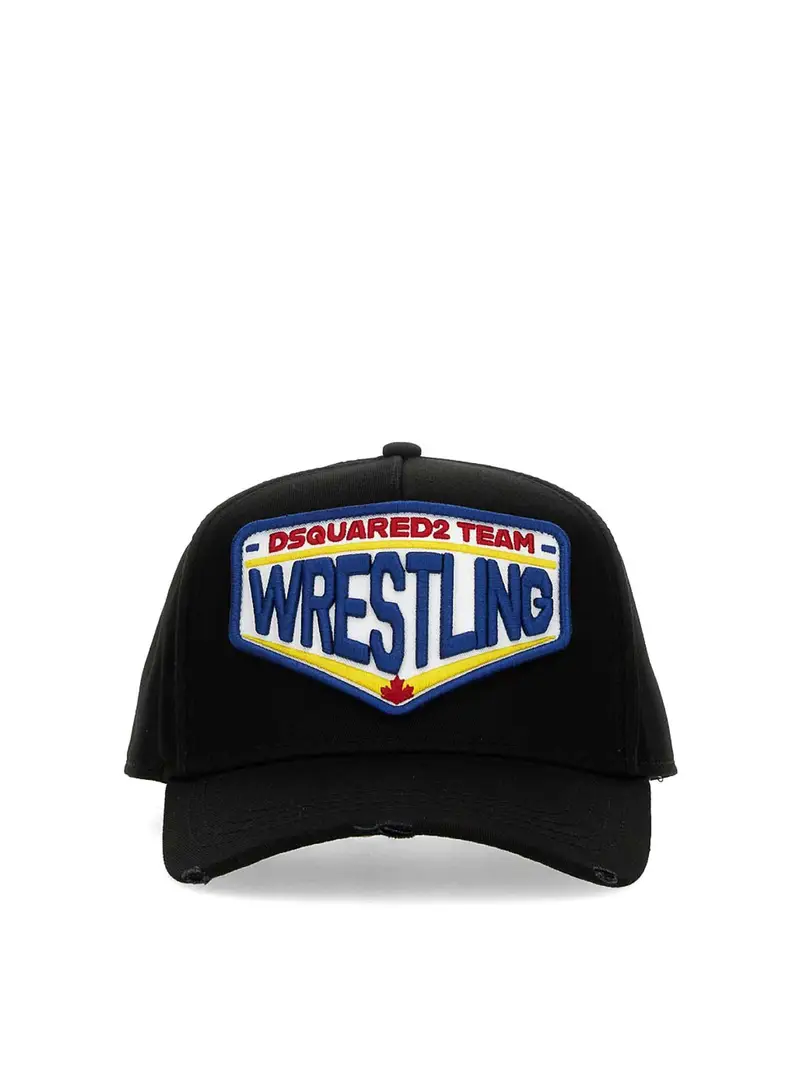 Cappello da baseball con logo Nero