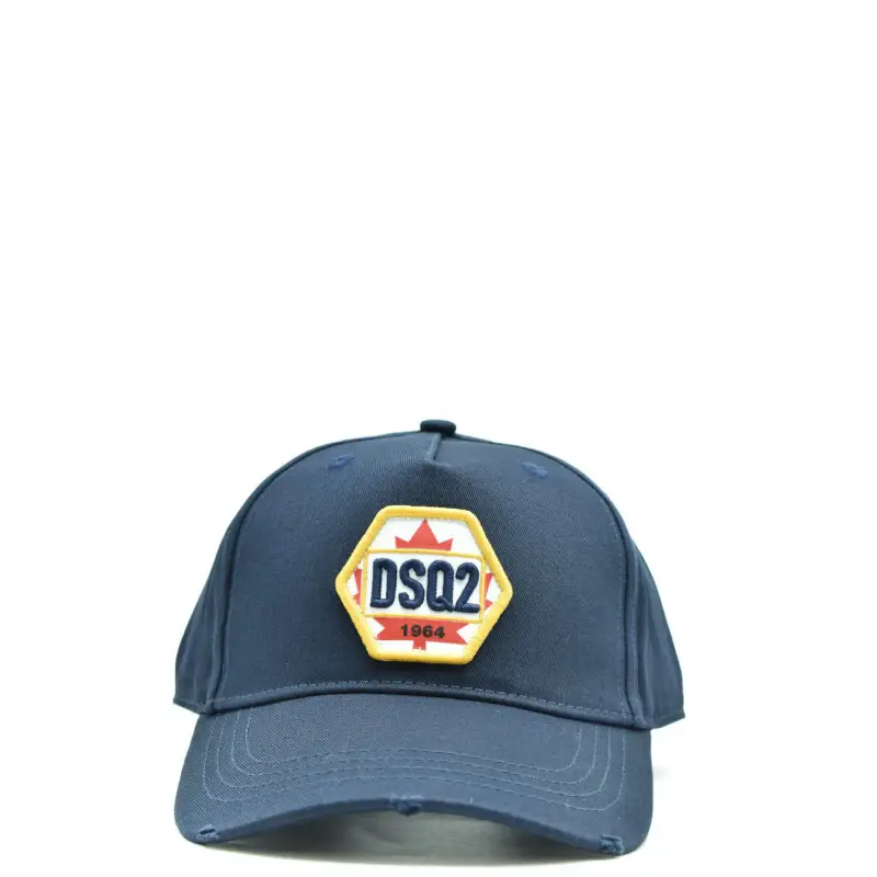 Cappello Stampa Blu Cotone Uomo Dsquared2 - blue